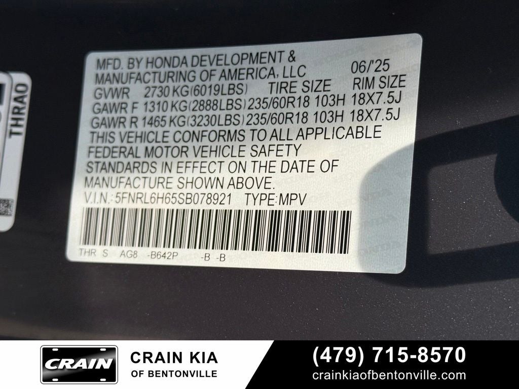 2025 Honda Odyssey EX-L - SUNROOF / CLEAN CARFAX / ONE OWNER