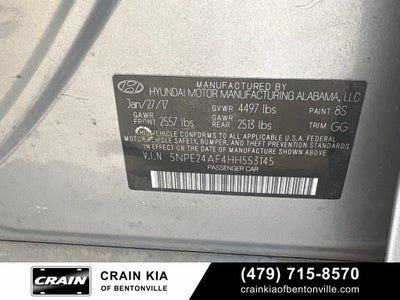 2017 Hyundai SONATA SE