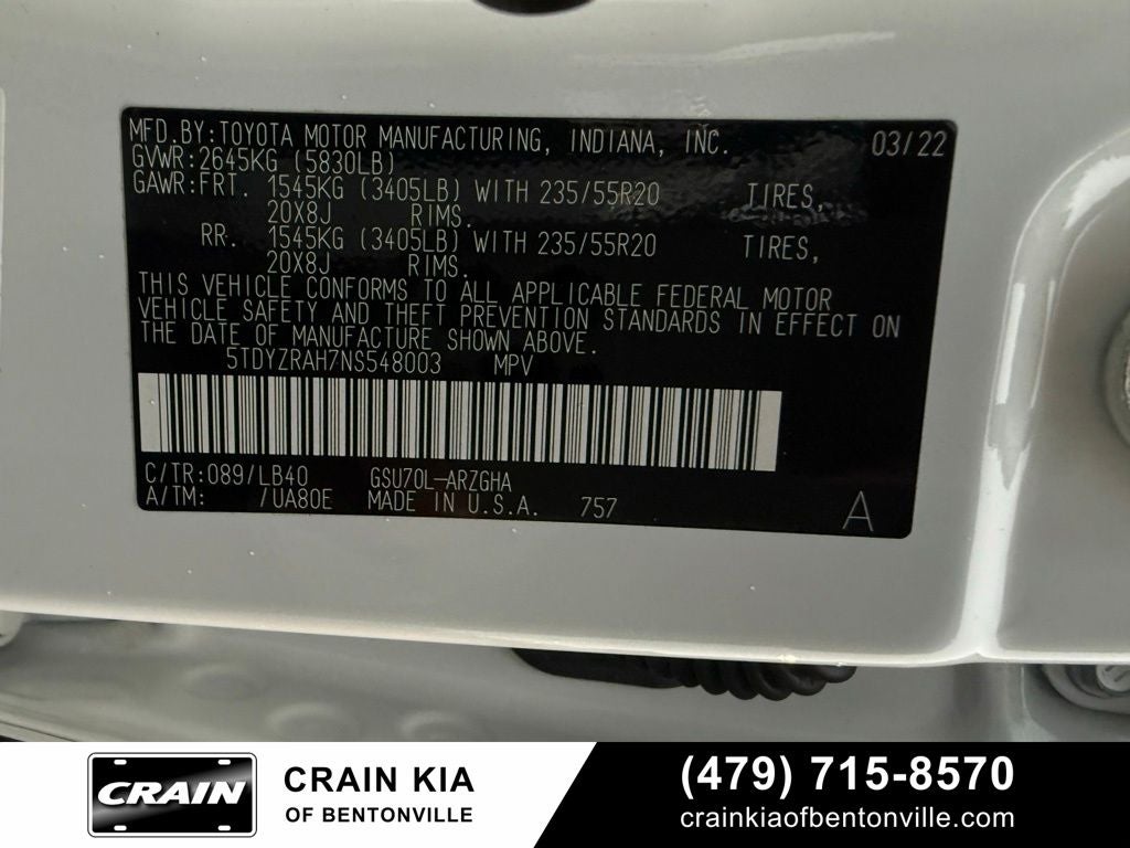 2022 Toyota Highlander Limited - SUNROOF / CLEAN CARFAX / ONE OWNER