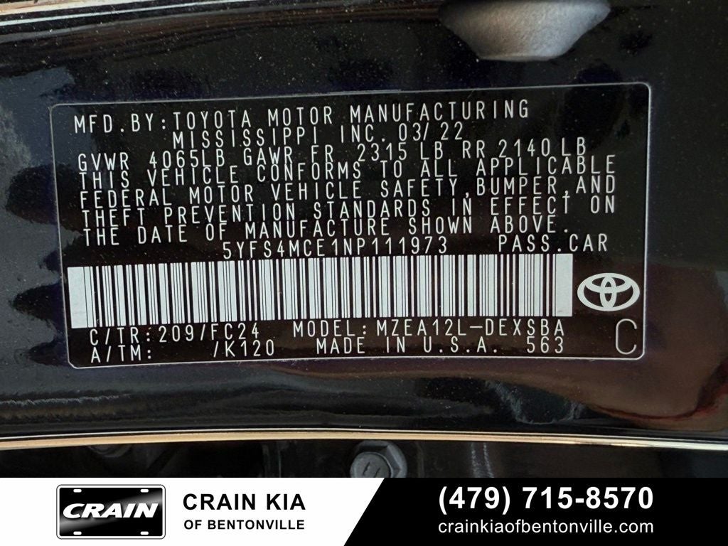 2022 Toyota Corolla APEX SE