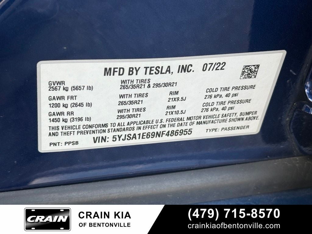 2022 Tesla Model S Plaid - AWD