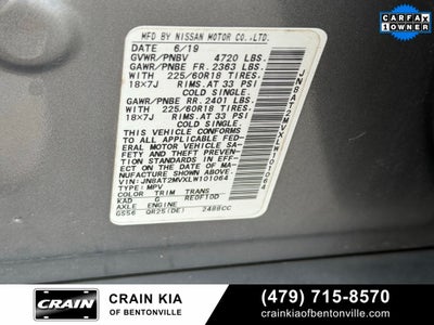 2020 Nissan Rogue SV - WHOLESALE / AS-IS