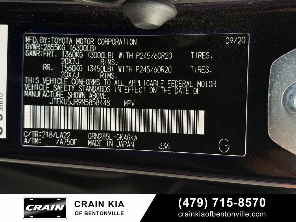 2021 Toyota 4Runner Limited - 4WD / SUNROOF / ONE OWNER