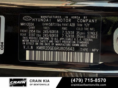 2024 Hyundai PALISADE SEL - AWD / CLEAN CARFAX
