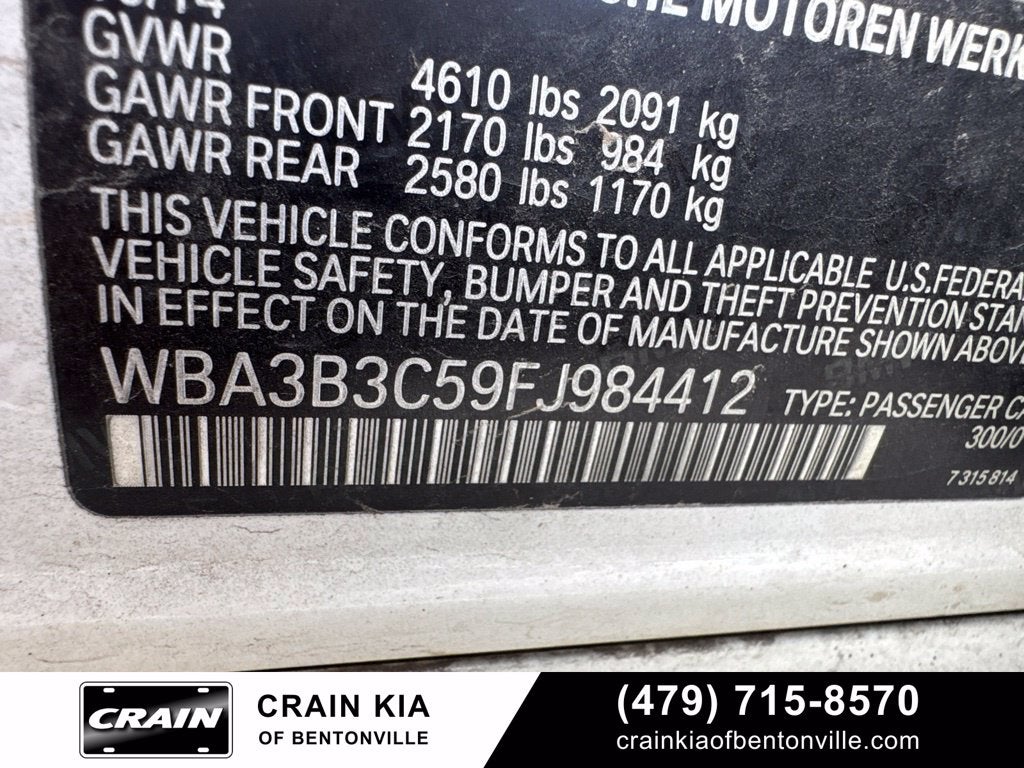 2015 BMW 3 Series 328i xDrive - AWD / SUNROOF