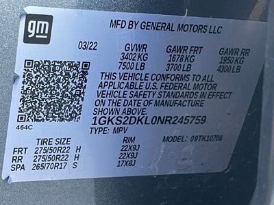 2022 GMC Yukon Denali 4X4 / NAV / HEATED SEATS