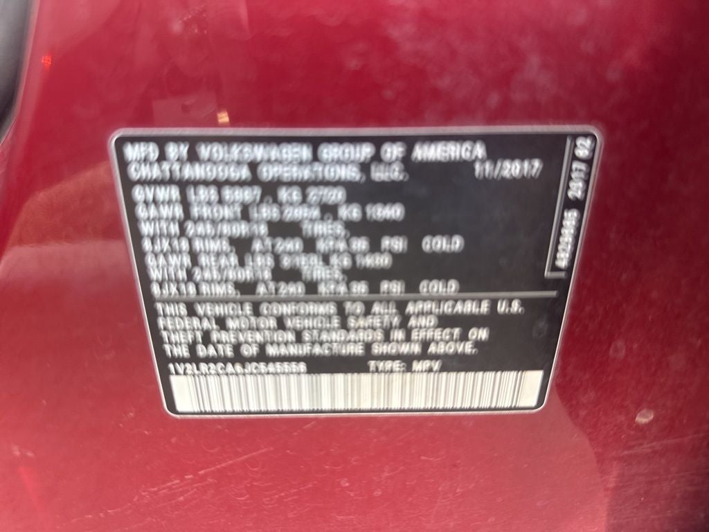 2018 Volkswagen Atlas 3.6L V6 SE w/Technology