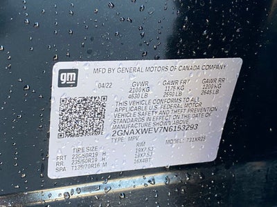 2022 Chevrolet Equinox RS ONE ONWER / HEATED SEATS