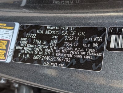 2023 Kia Forte LXS CPO / ONE OWNER