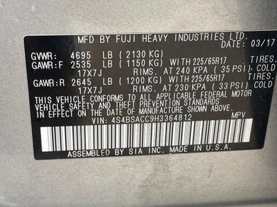 2017 Subaru Outback 2.5i Premium