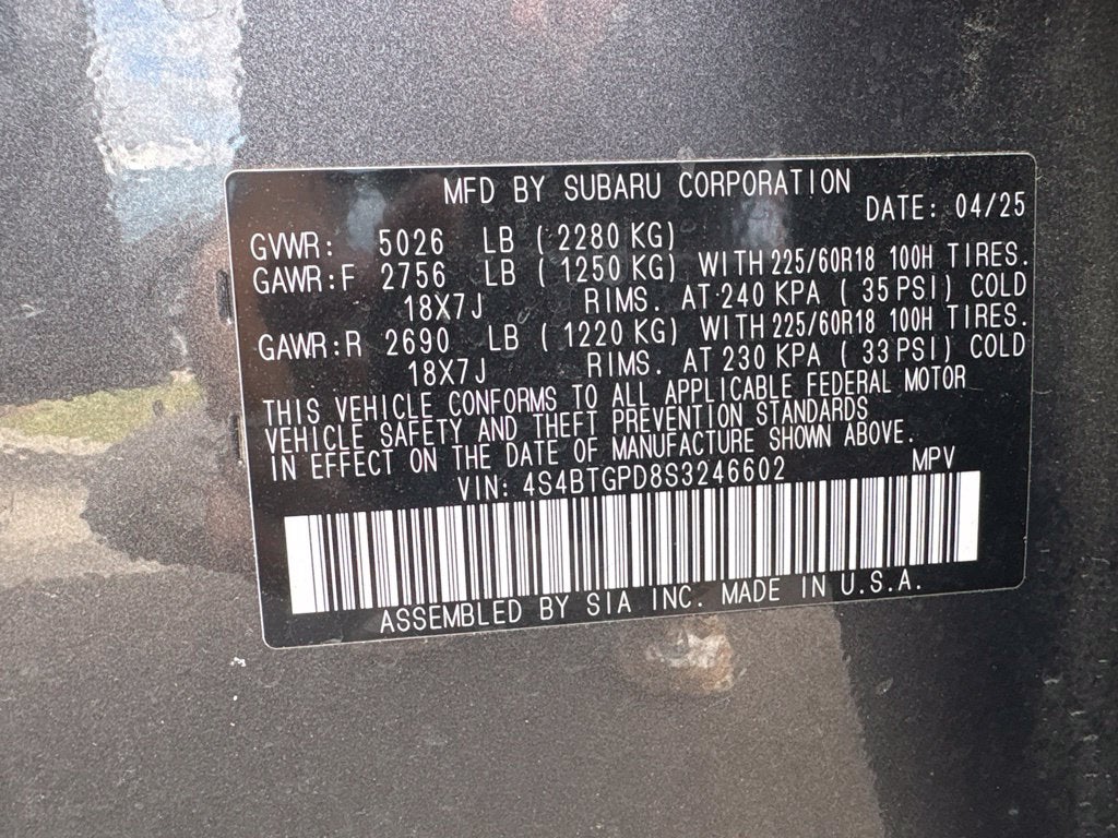 2025 Subaru Outback Touring XT MOONROOF / HEATED SEATS / ONE OWNER