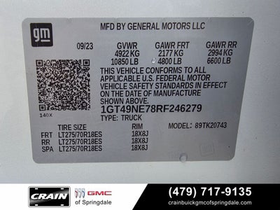 2024 GMC Sierra 2500HD SLT Leather Heated Ventellated Seats