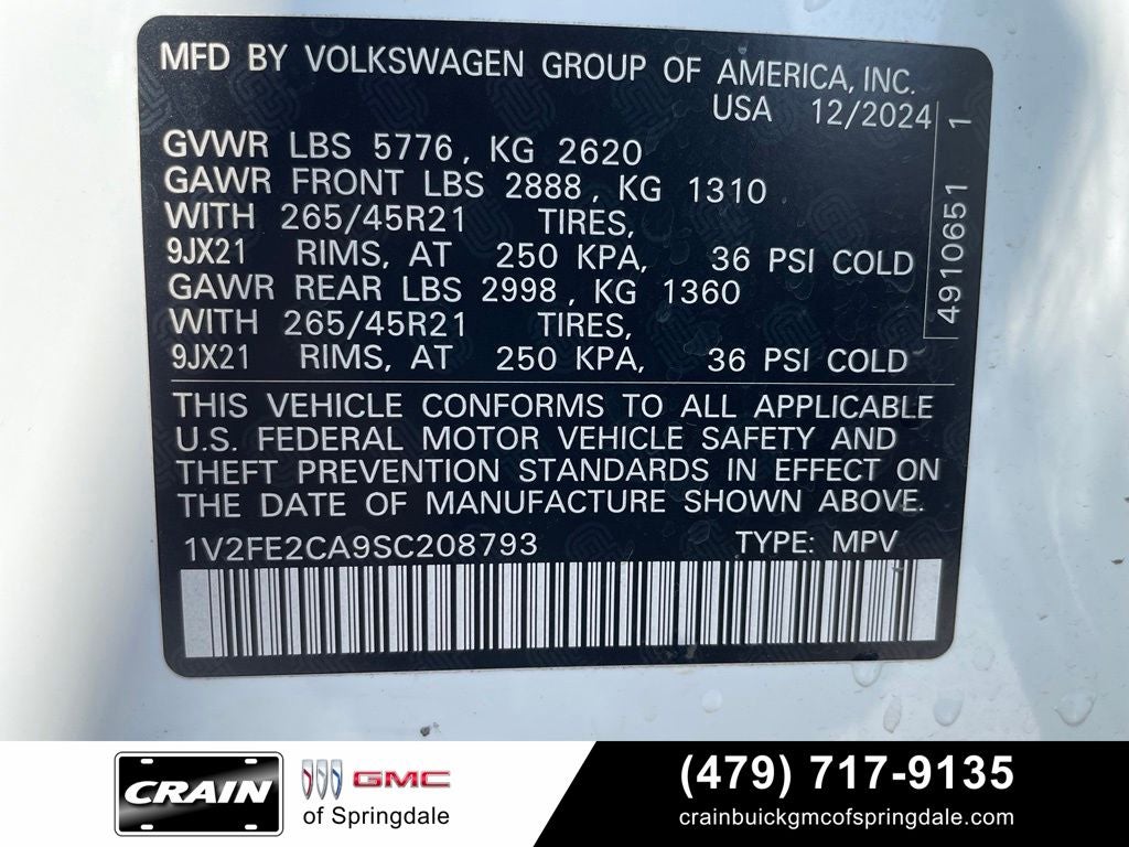 2025 Volkswagen Atlas Cross Sport 2.0T SEL Premium R-Line