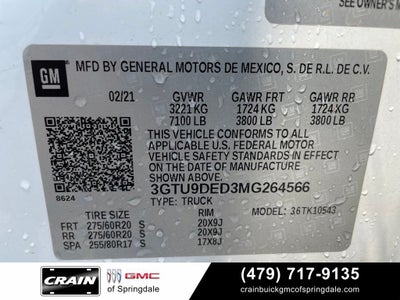2021 GMC Sierra 1500 SLT Premium Plus Package