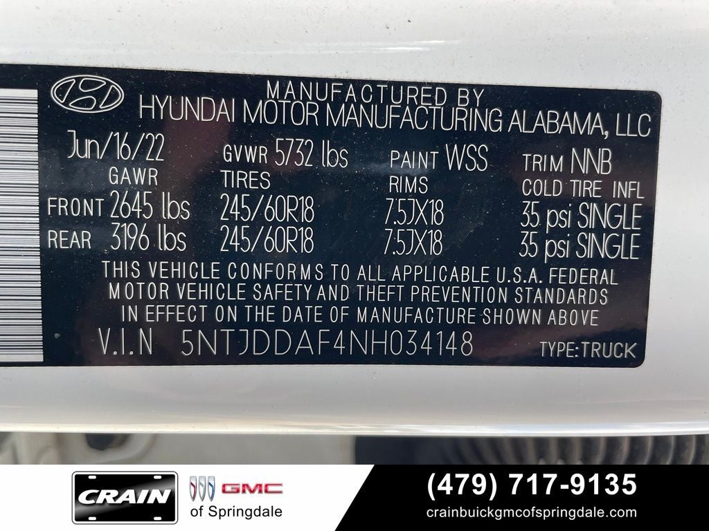 2022 Hyundai SANTA CRUZ SEL Premium ALL WHEEL DRIVE