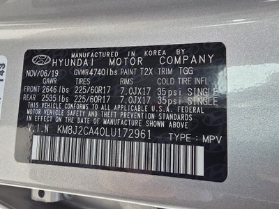 2020 Hyundai TUCSON SE