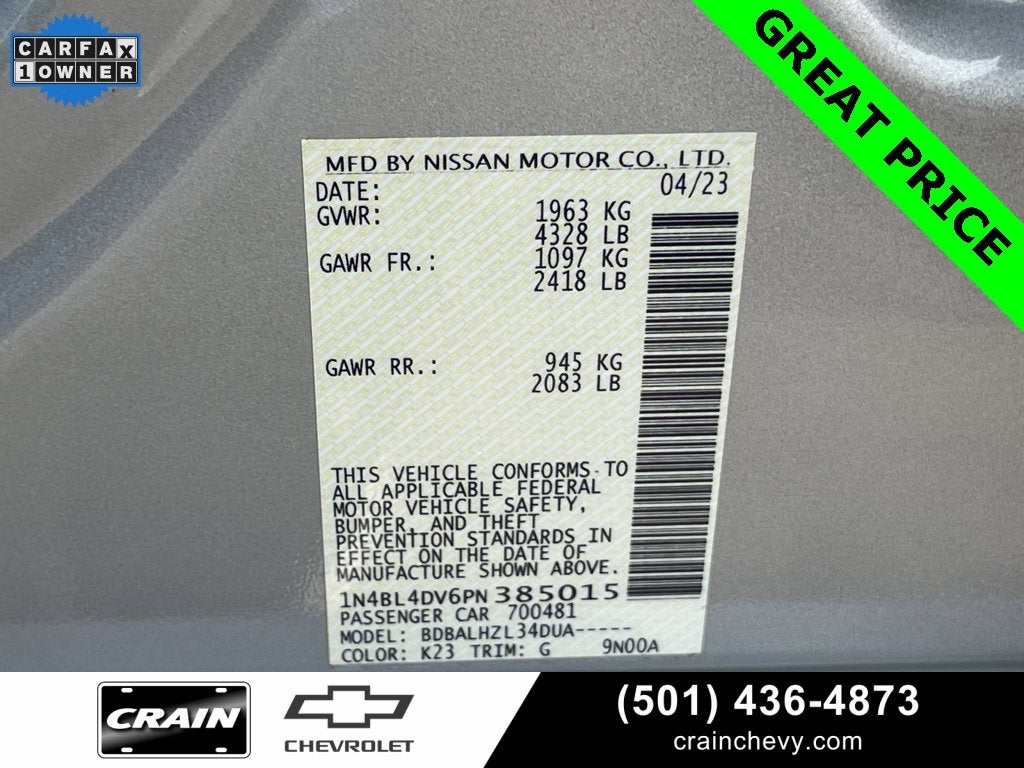 2023 Nissan Altima 2.5 SV