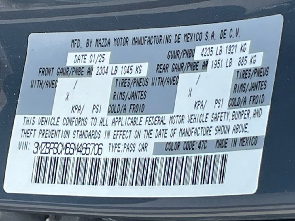 2025 Mazda Mazda3 Sedan 2.5 S Carbon Edition