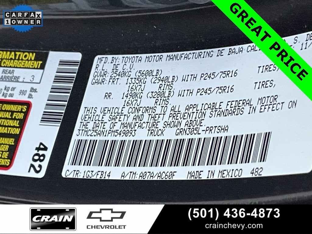 2023 Toyota Tacoma 4WD SR