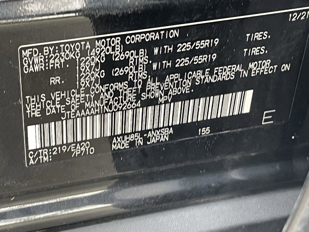 2022 Toyota Venza LE